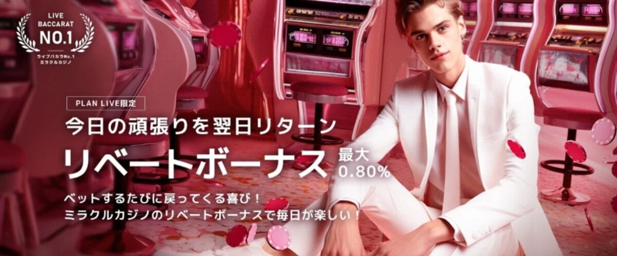 ミラクルカジノリベートボーナス