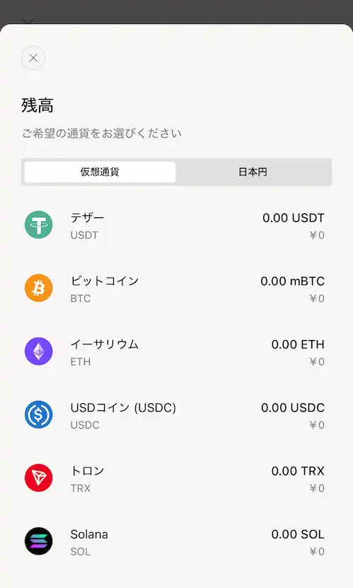 ビットカジノ 入金画面